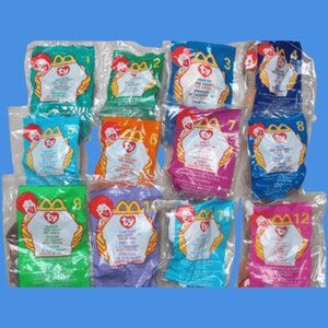 1999 McDonalds TY Teenie Beanie Babies Complete Set Of 12 Sealed